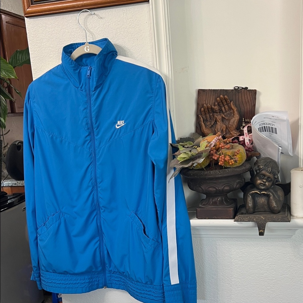 Nike Royal Blue Jacket with White Stripes